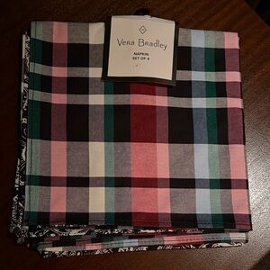 Vera Bradley Multicolor Plaid Napkin Set of 4